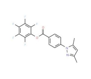 Pentafluorophenyl 4-(3,5-dimethyl-1H-pyrazol-1-yl)benzoate (CAS 941717-00-6) - chemical structure image