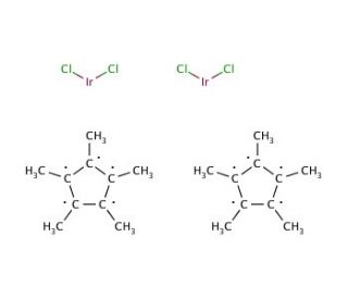 Pentamethylcyclopentadienyliridium(III) chloride,dimer (CAS 12354-84-6) - chemical structure image