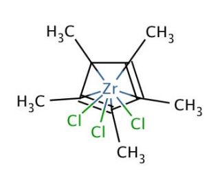 Pentamethylcyclopentadienylzirconium(IV) trichloride (CAS 75181-07-6) - chemical structure image