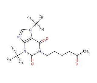 Pentoxifylline-d6 (CAS 1185878-98-1) - chemical structure image