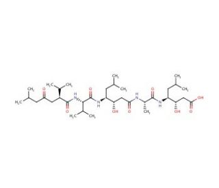 Pepstatin A (CAS 26305-03-3) - chemical structure image