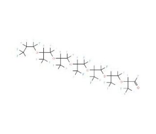 Perfluoro-2,5,8,11,14,17-hexamethyl-3,6,9,12,15,18-hexaoxahenelcosanoyl fluoride (CAS 13140-24-4) - chemical structure image