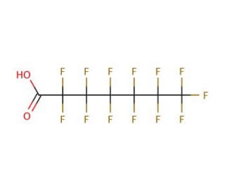 Perfluoroheptanoic acid (CAS 375-85-9) - chemical structure image