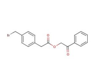 Phenacyl 4-(bromomethyl)phenylacetate (CAS 66270-97-1) - chemical structure image