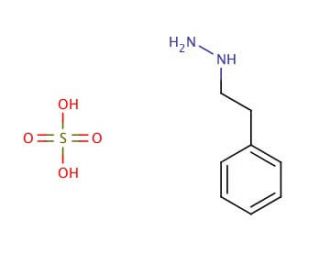 Phenelzine sulfate salt (CAS 156-51-4) - chemical structure image
