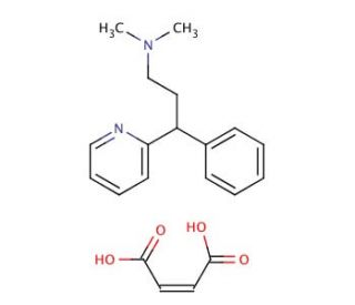 Pheniramine maleate salt (CAS 132-20-7) - chemical structure image