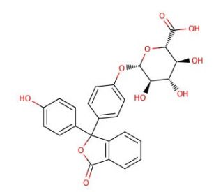 Phenolphthalein-&beta;-D-glucuronic acid (CAS 15265-26-6) - chemical structure image
