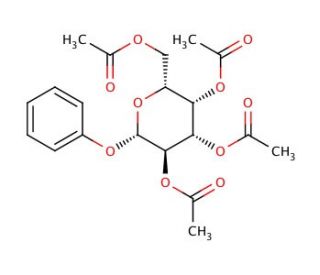 Phenyl-2,3,4,6-tetra-O-acetyl-&beta;-D-galactopyranoside - chemical structure image