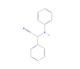 Phenyl(phenylamino)acetonitrile (CAS 4553-59-7) - chemical structure image