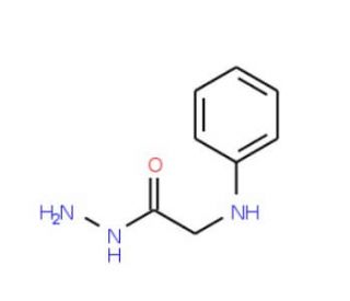 Phenylamino-acetic acid hydrazide (CAS 29111-46-4) - chemical structure image
