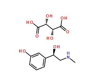 (&minus;)-Phenylephrine hydrogentartrate - chemical structure image