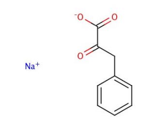 Phenylpyruvic acid, sodium salt (CAS 114-76-1) - chemical structure image