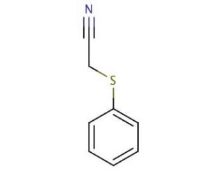 (Phenylthio)acetonitrile (CAS 5219-61-4) - chemical structure image