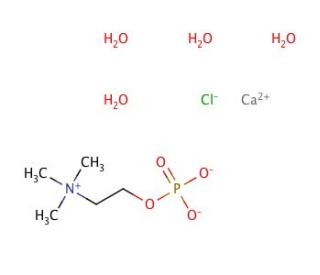 Phosphocholine chloride calcium salt tetrahydrate (CAS 72556-74-2) - chemical structure image