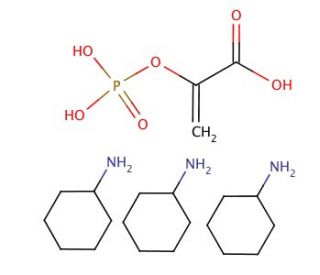 Phosphoenolpyruvic acid, tris(cyclohexylammonium) salt (CAS 35556-70-8) - chemical structure image