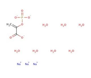 Phosphoenolpyruvic acid, trisodium salt heptahydrate (CAS 5541-93-5) - chemical structure image