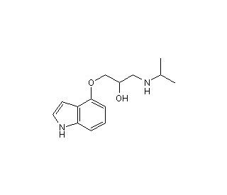 Pindolol (CAS 13523-86-9) - chemical structure image