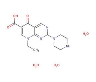 Pipemidic Acid Trihydrate - chemical structure image