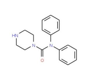 Piperazine-1-carboxylic acid diphenylamide (CAS 1804-36-0) - chemical structure image