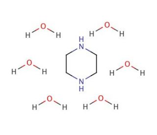 Piperazine hexahydrate (CAS 142-63-2) - chemical structure image
