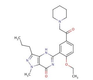 Piperiacetildenafil (CAS 147676-50-4) - chemical structure image