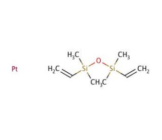 Platinum(0)-1,3-divinyl-1,1,3,3-tetramethyldisiloxane complex solution (CAS 68478-92-2) - chemical structure image