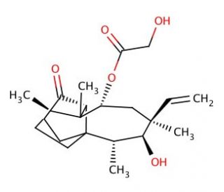 Pleuromutilin (CAS 125-65-5) - chemical structure image