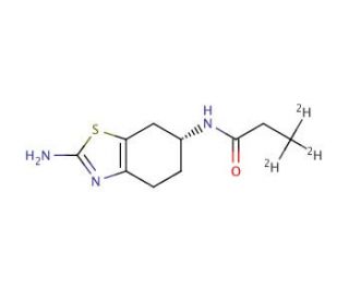 (&plus;)-2-Amino-6-propionamido-d3-tetrahydrobenzothiazole - chemical structure image