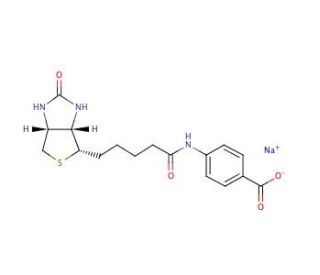 (&plus;)-Biotin 4-Amidobenzoic Acid, Sodium Salt (CAS 102418-74-6) - chemical structure image