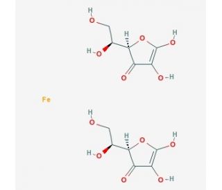 (&plus;)-Iron(II) L-ascorbate (CAS 24808-52-4) - chemical structure image