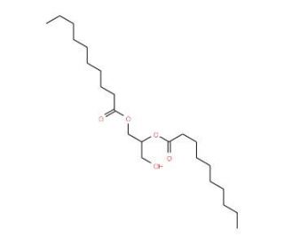 (+/_) 1,2-Didecanoylglycerol (10:0) (CAS 82950-64-9) - chemical structure image