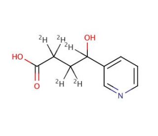 (&plusmn;)-4-Hydroxy-4-(3-pyridyl)butanoic-d5 Acid (CAS 15569-97-8 (unlabeled)) - chemical structure image