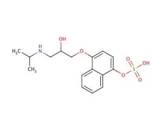 (&plusmn;)-4&prime;-Hydroxy propranolol sulfate (CAS 87075-33-0) - chemical structure image