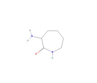 (&plusmn;)-&alpha;-Amino-&epsilon;-caprolactam (CAS 671-42-1) - chemical structure image
