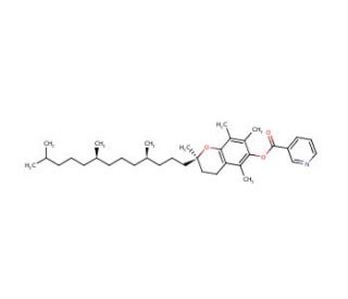 (&plusmn;)-&alpha;-Tocopherol nicotinate (CAS 51898-34-1) - chemical structure image