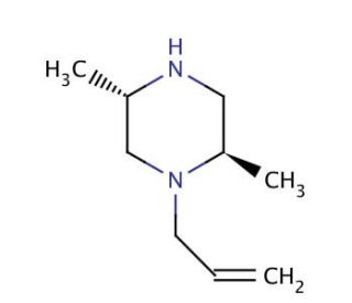 (&plusmn;)-trans-1-Allyl-2,5-dimethylpiperazine (CAS 155766-33-9) - chemical structure image