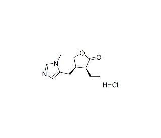 (&plus;)-Pilocarpine hydrochloride (CAS 54-71-7) - chemical structure image