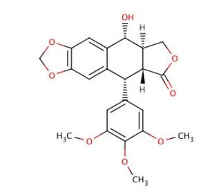 Podophyllotoxin (CAS 518-28-5) - chemical structure image