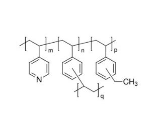 Poly(4-vinylpyridine-co-ethylvinylbenzene), cross-linked (CAS 127564-81-2) - chemical structure image