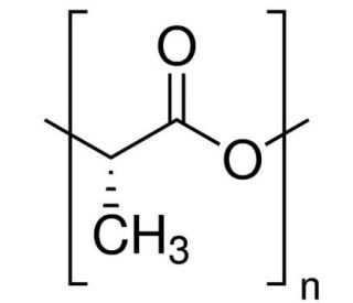 Poly-L-lactid 4.0 dl/g (CAS 26161-42-2) - chemical structure image
