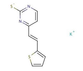 Potassium 4-[2-(2-thienyl)vinyl]-2-pyrimidinethiolate - chemical structure image