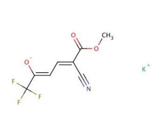 Potassium 5-cyano-1,1,1-trifluoro-6-methoxy-6-oxo-2,4-hexadien-2-olate - chemical structure image