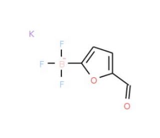 Potassium 5-formylfuran-2-yltrifluoroborate (CAS 907604-62-0) - chemical structure image