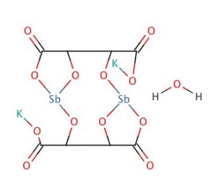 Potassium antimony(III) tartrate (CAS 331753-56-1) - chemical structure image
