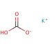 Potassium bicarbonate (CAS 298-14-6) - chemical structure image