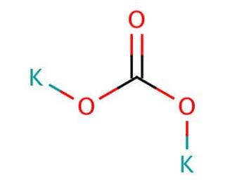 Potassium carbonate (CAS 584-08-7) - chemical structure image