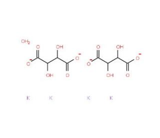 Potassium L-tartrate hemihydrate (CAS 6100-19-2) - chemical structure image