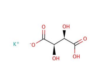 Potassium L-tartrate monobasic (CAS 868-14-4) - chemical structure image