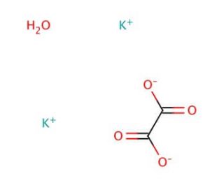 Potassium oxalate monohydrate (CAS 6487-48-5) - chemical structure image