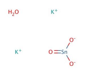 Potassium stannate trihydrate (CAS 12125-03-0) - chemical structure image